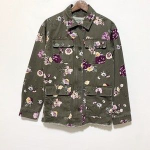 Levi's Printed Field Floral Jacket Green Purple  Four Pocket Size Small